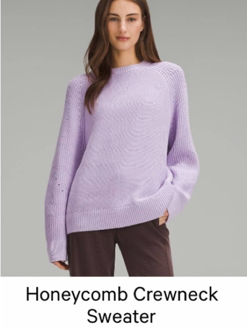 Lululemon Honeycomb Cotton Crewneck Sweater
